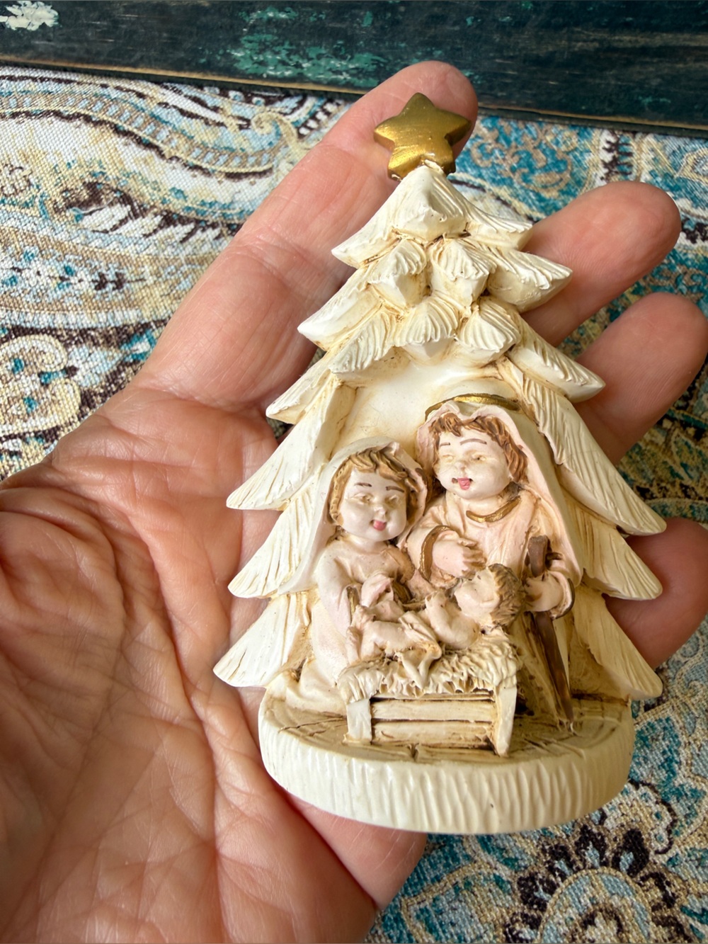 FARS Made in Italy Holy Family Nativity Christmas Tree Figurine 4.5”